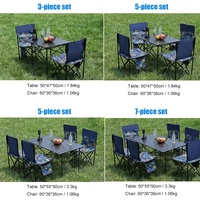 Mobilier d'extérieur Table et chaises de pique-nique pliantes et portables Ensemble de chaises de jardin pour pique-nique et patio pliable pour le camping