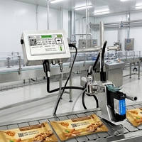 Imprimante d'étiquettes à jet d'encre à solvant NASCENCE 12,7 mm la plus vendue, imprimante industrielle TIJ variable en ligne pour l'impression de codes-barres et le codage de dates d'expiration