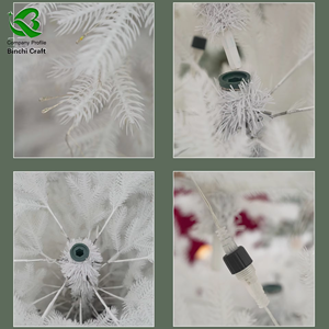 Meistverkaufter Weißer LED-Weihnachtsbaum Farbwechselnde Künstliche Dekoration Verstellbares PE-Material Dekorativer Artikel - Product Image 3