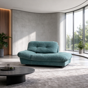 Sofá de Terciopelo con Botones, 2-3 Plazas, Cojín Trasero Suelto, Brazos Acolchados, Base de Perfil Bajo, Moderno, para Sala de Estar, Hotel, Vestíbulo, Villa - Product Image 2