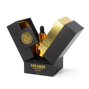 Custom Double Door Luxury Gift Beard Oil Bottle Packaging Box