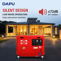 Générateur d'essence silencieux 10 kW, générateur portable 10000 W, générateur domestique refroidi par air pour la maison, alimentation de secours extérieure