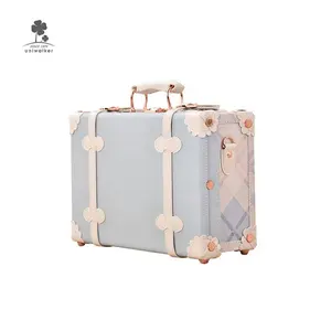 12 "seyahat yumuşak deri kılıf koruma açısı ızgara bebek Mini bavul kutusu toptan ile kemer