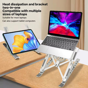 Yüksek kaliteli alüminyum Tablet tutucu destek braketi dizüstü bilgisayar masası kullanımı için 2-in-1 ayarlanabilir Tablet standları standları - Product Image 4