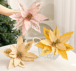 Flores Decorativas Navideñas al por Mayor, Arreglos Florales Artificiales para Navidad - Product Image 2