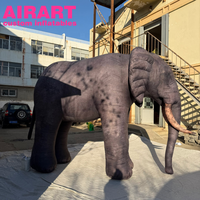 Décoration de campagne publicitaire Éléphant sauvage gonflable pour l'affichage