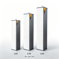 Haut-parleur colonne en aluminium étanche IP66 20W 30W 40W, montage mural, pour diffusion intérieure et extérieure, idéal pour mosquées et centres commerciaux