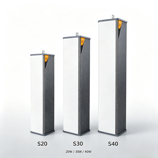 IP66 Waterproof Aluminum PA Column Speaker 20W 30W 40W Wall Mount Sound Column Indoor Outdoor Broadcast Speaker for Mosque Mall