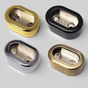 Soporte combinado para ropa, soporte para tubo de ropa, aleación de Zinc, Tubo plano, brida, Base, soporte para varilla de ropa, varilla colgante para ropa - Product Image 1
