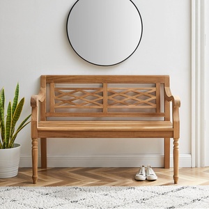 LS-1205,Manufactory Solid Wood <strong>Bench</strong> with <strong>Teak</strong> Colour With Knock Down Structure Indoor Outdoor Livingroom Church <strong>Bench</strong> - Product Image 2
