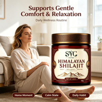 Poudre d'adaptogène naturel SYC OEM, Shilajit de l'Himalaya, acide fulvique 85+, oligo-éléments pour soutenir l'énergie, la résistance et la vitalité (50g)