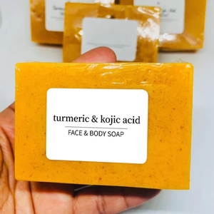 Jabones en Barra Hechos a Mano con Cúrcuma, Limón y Ácido Kójico TK Europeo Americano de 100g, Jabones de Proceso en Frío <span class=keywords><strong>para</strong></span> Baño y Rostro, Antisépticos, Hidratantes <span class=keywords><strong>para</strong></span> Todo Tipo de Piel - Product Image 1