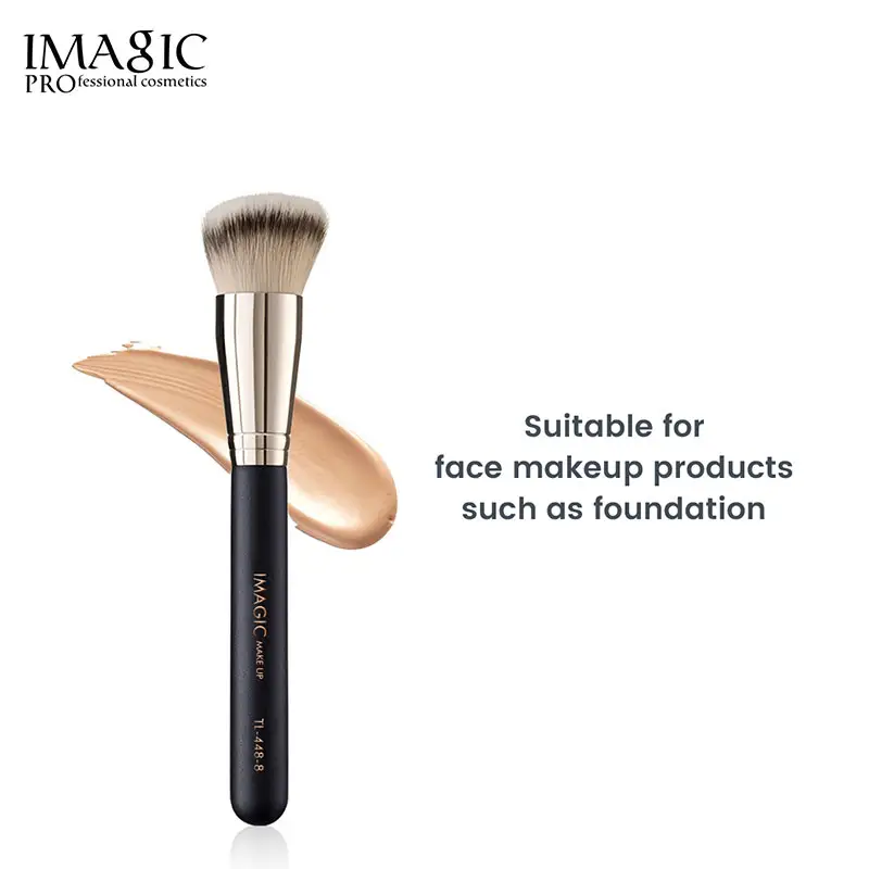 IMAGIC Makeup Hot Selling Professional Blending Brush Black Single Liquid Flat Foundation Brush