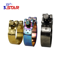 Colliers de serrage pour tuyaux en acier inoxydable Europe 86-91mm, coloris arc-en-ciel