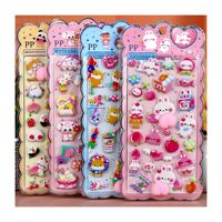 Autocollants 3D personnalisés animaux mignons (Panda, Ours, Lapin) en forme de fesses, effet bulle, compressibles, en PP, gonflés, pour coque de téléphone