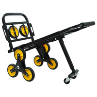 Chariot d'escalade pliable Uni-Silent 150 kg avec 10 roues et poignée réglable FHT150-6S