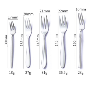 Fourchette à fruits de mer et fruits en acier inoxydable DFU234, 3 dents, en stock et personnalisable - Product Image 5