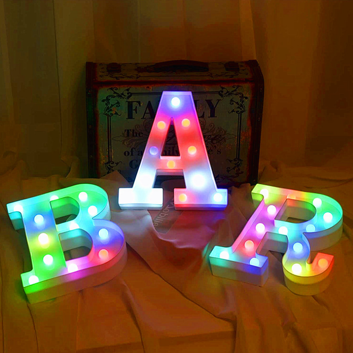 7-color Synchronous Remote Control LED Letter Light Proposal Decoration Indoor Birthday Decoration
