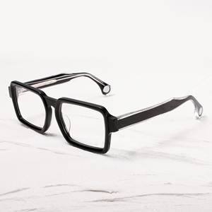 Rectangle Full Rim <b>Eyeglasses</b> Solid Black Anti-Uv Unisex Adults Vision Correction <b>Frames</b> - Product Image 5