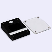 Boîte d'emballage pour pierres précieuses en diamant noir PMMA, boîte de présentation de diamants en vrac de luxe magnétique, boîtes de rangement
