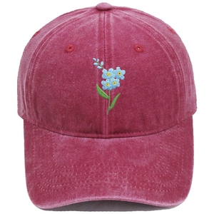 Nuovo Cappellino da Baseball Vintage Ricamato con Piccoli Fiori Blu Non-Ti-Scordar-Di-Me, Fresco e Semplice, da Donna, Casual - Product Image 2