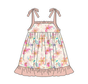 Vestito per Bambina con Stampa <span class=keywords><strong>Mamma</strong></span> e Figlia, Orlo Arricciato, Adorabile Abito <span class=keywords><strong>in</strong></span> Morbido Bambù per Feste - Product Image 6