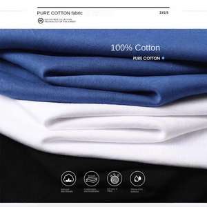 Maglietta estiva da uomo a maniche corte in cotone 230g nuova a mezza manica europea di marca di moda All-Match <span class=keywords><strong>coppia</strong></span> stampata ampia - Product Image 4