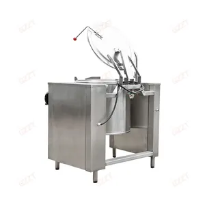 Tilting Mixer Cooking Pot All Stainless Steel Electric Heating Soup Pot With Cover Tilting Steam Jacket Heating Cooking Machine