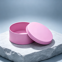 Boîte en métal ronde colorée en gros, boîte en fer blanc vide avec logo personnalisé pour petits articles et emballage cadeau
