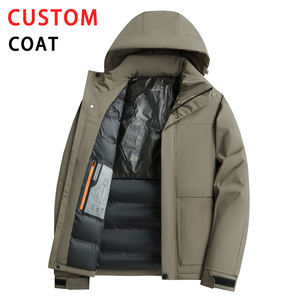 Nouvelle veste d'hiver pour homme de haute qualité en gros, personnalisée, taille plus, chaude, décontractée, à capuche, couleur unie, en duvet - Product Image 4