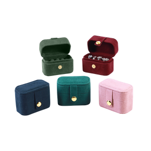 Estuche de Viaje para Joyas, Moderno y Lujoso, Rectangular, con Logotipo Personalizado, Mini Organizador de Anillos Portátil, Caja de Joyería de Terciopelo para Venta al por Mayor - Product Image 2