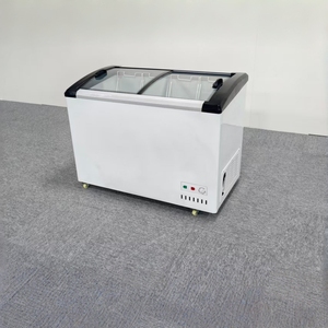 Congelador Horizontal Comercial con Puerta de Vidrio Curvo, Vitrina Refrigerada para Helados, con Vidrio Transparente para Pasteles - Product Image 3