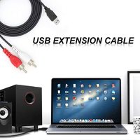 Câble adaptateur séparateur USB 2.0 mâle vers 2 RCA mâle, convertisseur vidéo AV A/V, carte de capture audio pour caméscope, pour TV/Mac/PC