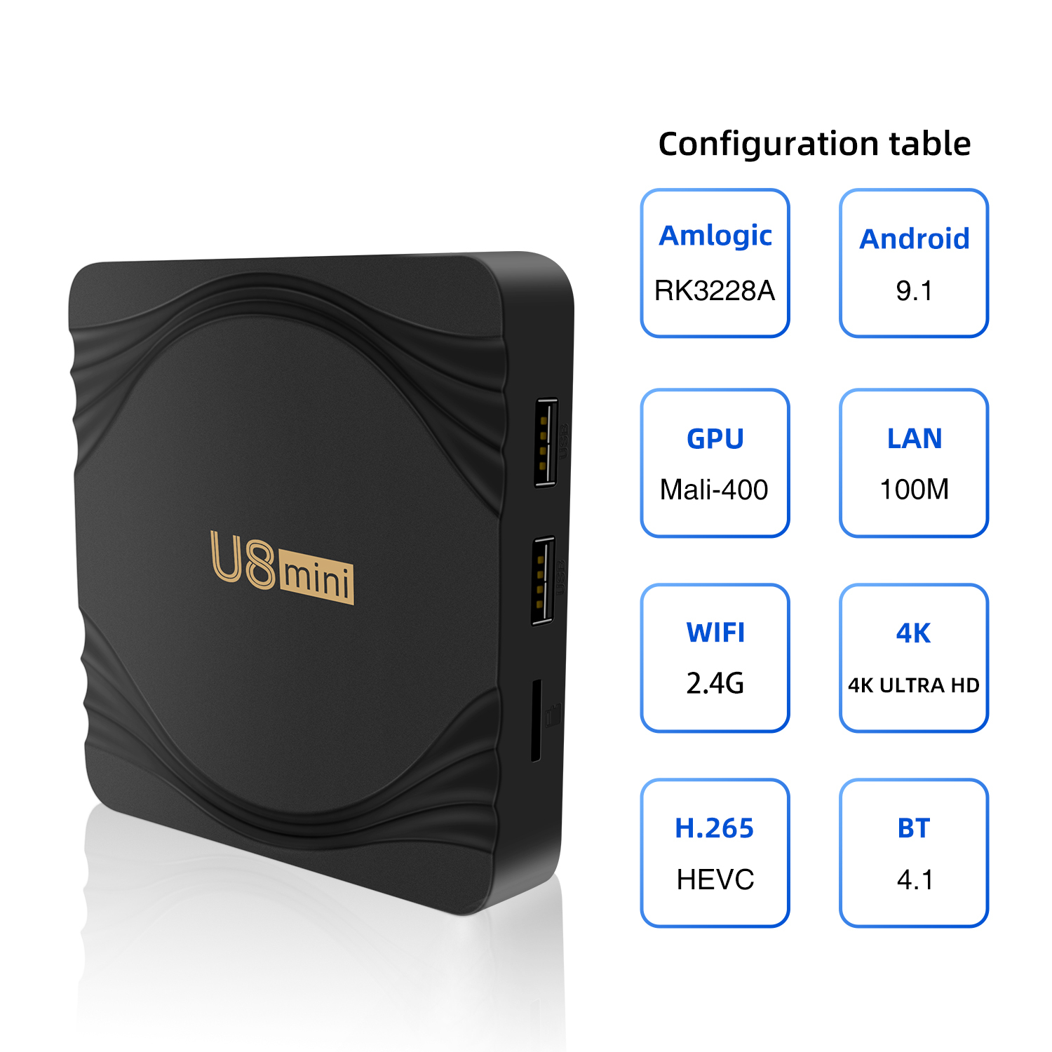 Android Tv Box 9,1 Smart TV caja de RK3228 2.4G4K h96max 2G 16G H96MAX reproductor multimedia Set Top caja