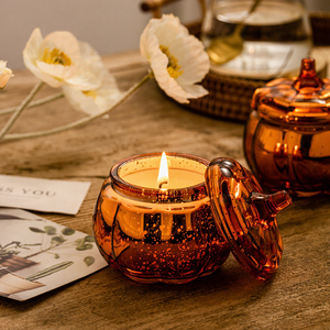 LANJO Elegant Pumpkin Jar Scented <b>Candle</b> Gift <b>Set</b>, 2 Pack Floral Aroma <b>Candles</b>, Home Decor Gift Box, 20-40 Hours Each Burn Time - Product Image 2
