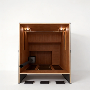 Sauna électrique à vapeur carré noir en cèdre rouge de qualité supérieure, 4-6 personnes, fonctionnement moderne et facile, soulagement de la tension musculaire, marque Sansheng, garantie 1 an - Product Image 5