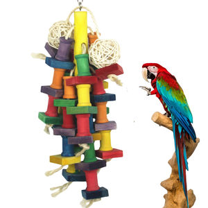 Commercio all'ingrosso pappagallo uccello giocattoli in piedi corda di cotone giocattolo colorato trespoli da masticare per gabbia per uccelli corda di cotone accessori per uccelli - Product Image 5