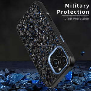 Nueva funda de teléfono móvil con marco de Metal de fibra de carbono en caja para iPhone 16 Pro Max para Apple 15 11 Plus 7 Plus-Características a prueba de golpes - Product Image 2