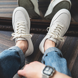Zapatillas Casuales para Hombre, Transpirables, de Cuero Genuino Blanco, para Deporte, Caminar, Antideslizantes, de Malla, para Primavera e Invierno - Product Image 4