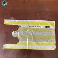 Sacs en plastique HDPE à poignées, imprimés sur mesure, multicolores, rayés, résistants à l'humidité, pour supermarchés et courses