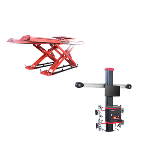 Système de levage à ciseaux hydraulique à double cylindre en acier CHENTUO CT608, capacité 4000/2500 kg, largeur de plateforme 660/2140 mm - Product Image 1