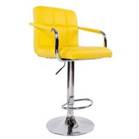 Tabouret de bar pivotant moderne en similicuir avec structure métallique, chaise réglable en hauteur pour cuisine, restaurant et bar à domicile