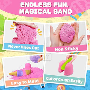 مجموعة ألعاب الطين الرملي الناعم للأطفال على شاطئ البحر، مع عجينة اللعب والسلايم للأطفال - Product Image 4