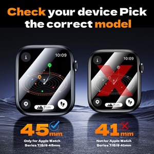 Compatible avec IWatch, <span class=keywords><strong>protection</strong></span> d'écran composite anti-poussière S9/8/<span class=keywords><strong>7</strong></span>/6/5/4/SE, film protecteur ultra instantané, boîte d'application - Product Image 5