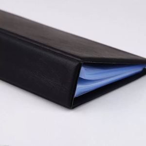 Custom Logo <b>Business</b> <b>Card</b> <b>Holder</b> 180 Slots PU Leather Name <b>Card</b> Book - Product Image 2