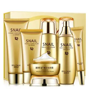 Wholesale natural organic skin care cosmetics private label snail skin care set
