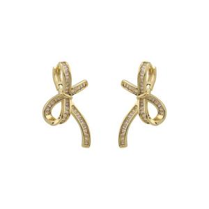 Pendientes de Botón Geométricos de Plata de Ley 925 Chapados en Oro con Incrustaciones de Circonita, Diseño Versátil de Alta Gama con Lazo de Cinta, Personalizados para Mujer - Product Image 6