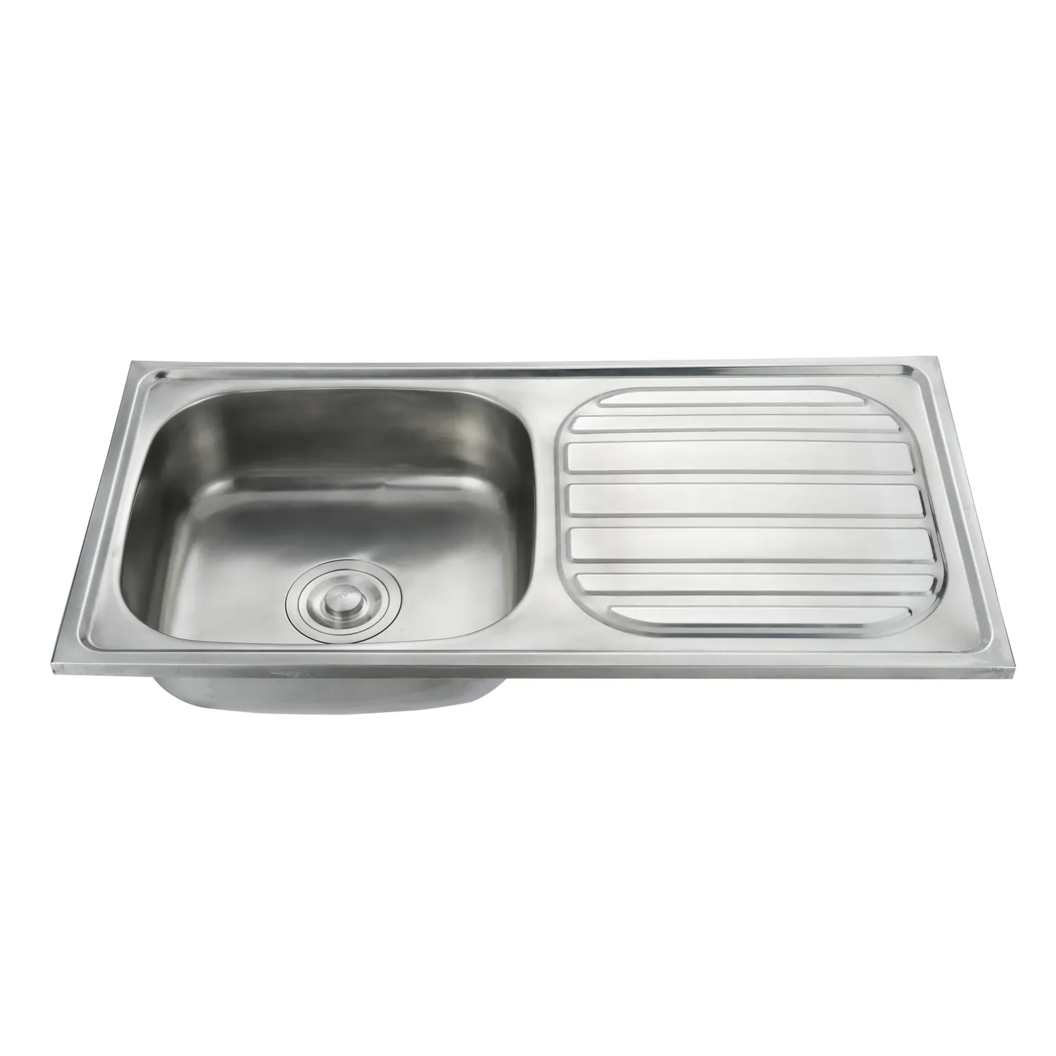 Mesin Wastafel Dapur Wastafel Tunggal Dibuat Kualitas Tinggi Mangkuk Wastafel 201 Stainless Steel Undermount Persegi Panjang LS8040-2 Brushed OEM