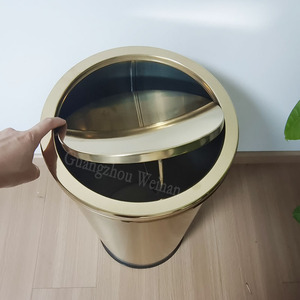 Thép Không Gỉ Trong Nhà Văn Phòng Tái Chế Thùng Rác Có Thể Thanh Lịch Kim Loại Nhà Container Với Mở Top Cấu Trúc Cho Phòng Tắm Thùng Rác Bin - Product Image 5