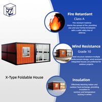 Maisons conteneurs pliables faciles à installer, abri temporaire, installation rapide en 30 minutes, kit préfabriqué Ray-Zen
